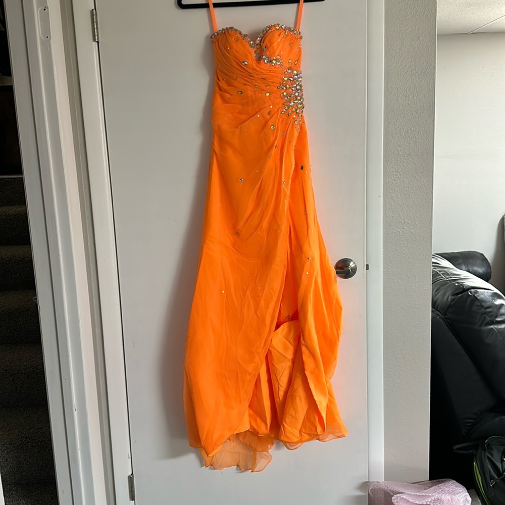 Orange prom dress